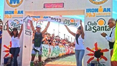 Victor del Corral ganando el Ironman 70.3 Lanzarote