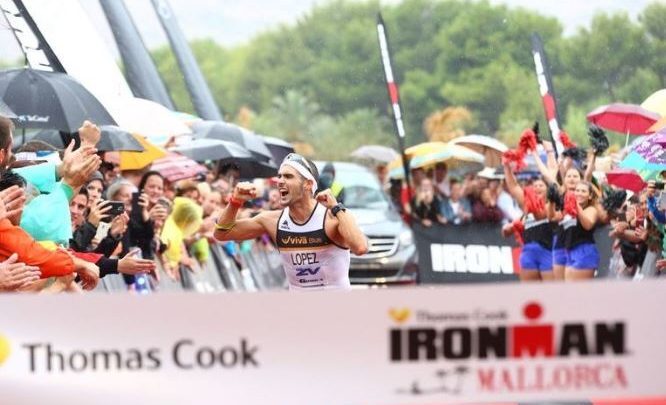 Carlos Lopez winning the Ironman Mallorca