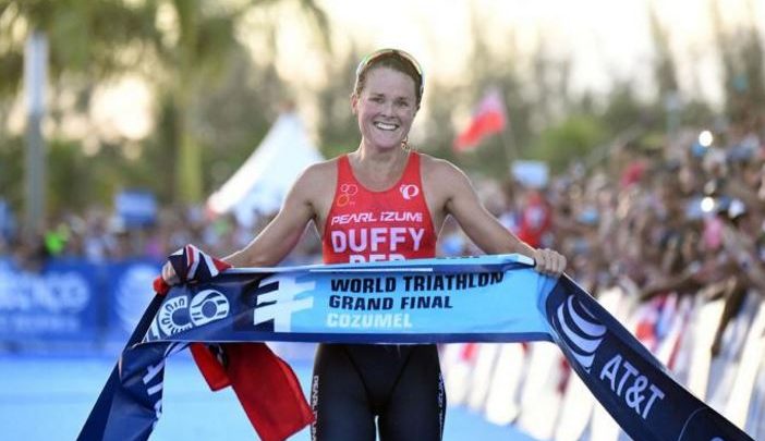 Flora Duffy ganando en la gran final de Cozumel