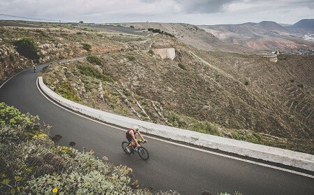 Setor de ciclismo do Ironman 70.3 Lanzarote