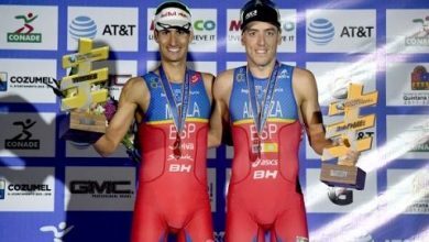 Mario Mola y Fernando Alarza en el podium del Ranking de triatló 2016