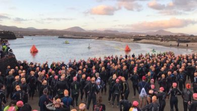 Salida Ironman 70.3 Lanzarote