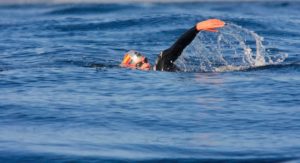 David Mecca crosses the Strait of Gibraltar in the middle of winter