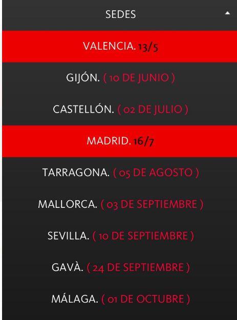 Calendario 2017 della serie Santander Triathlon