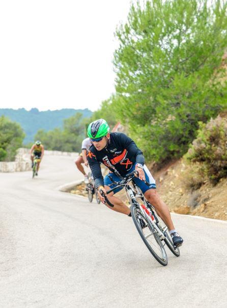 Carlos Ramirez nella competizione ciclistica