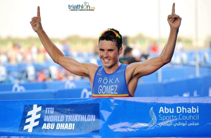 Javier Gómez Noya winning the Abhu Dhabi World Series