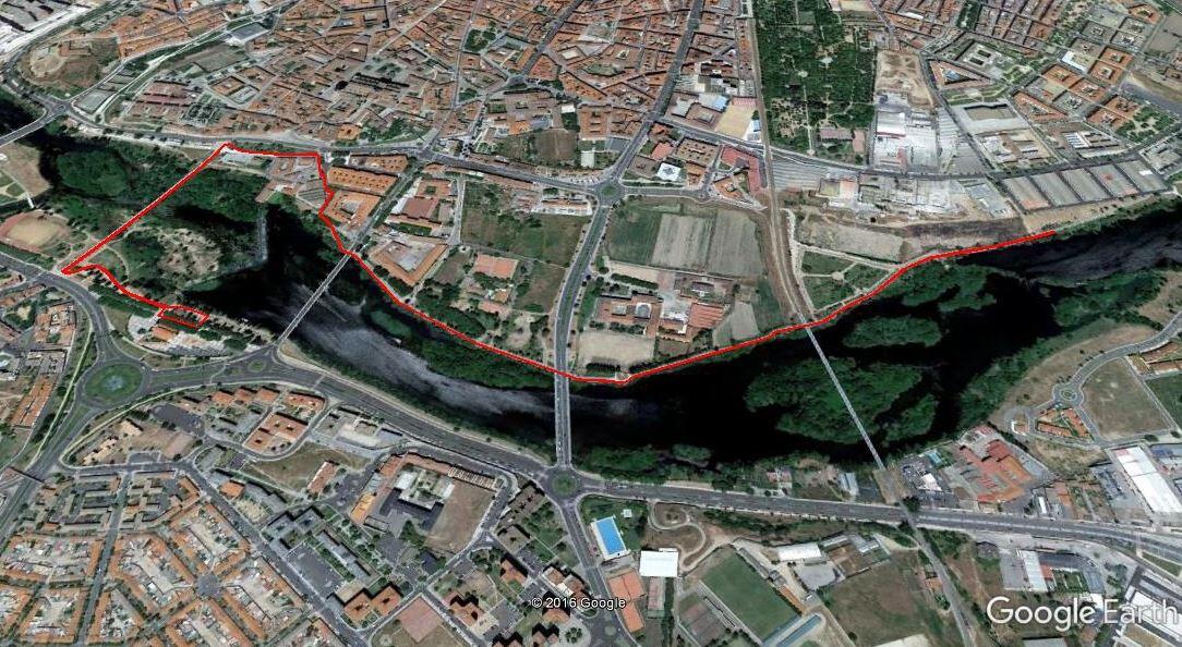 Recorrido Carrera a pie Triatlón Salamanca