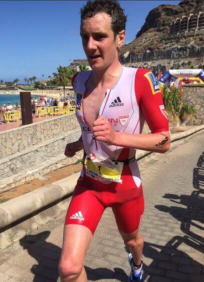 Alistair Brownlee in the Challenge Mogan walking race