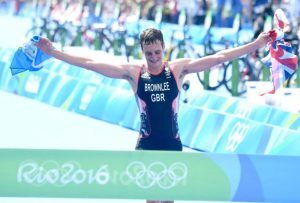 Sebastian Kienle and Alistair Brownlee face to face in the Ironman 70.3 ST. George