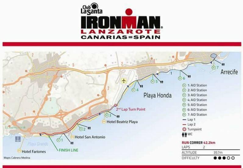 Nuevo circuito carrera a pir ironman lanzarote