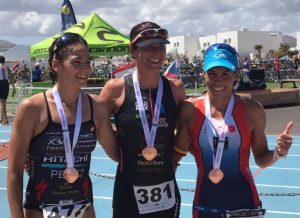 Sara Pérez y Delioma González segunda y tercera en el mítico Triathlon Volcano