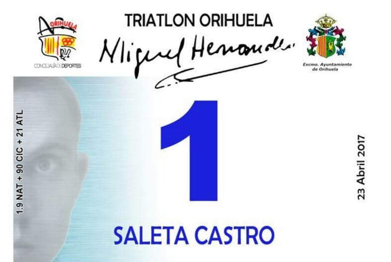 Cartel de Saleta Castro Triathlon Orihuela