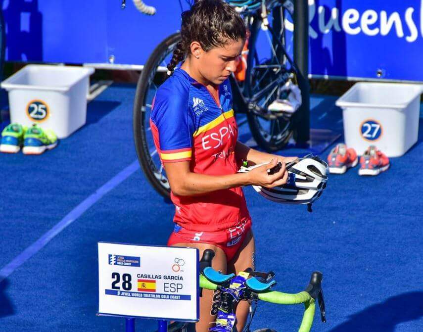 Miriam Casillas dans les stands des Jeux Olympiques