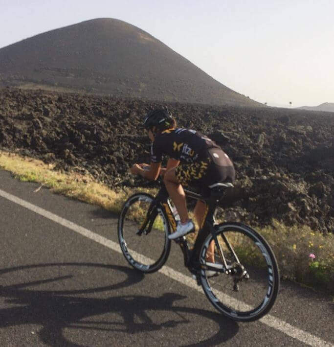 Saleta Castro on the bike