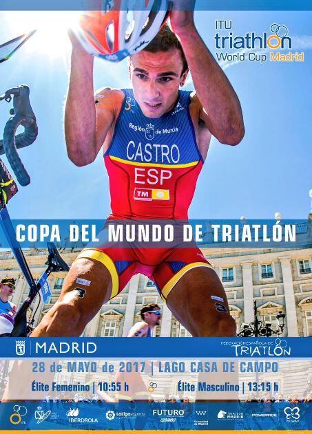 Cartaz da Copa do Mundo de Triatlo de Madrid 2017