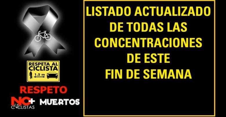 Listado de concentraciones “respeta al ciclista” de este fin de semana