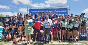 Stadt von Lugo fluvial weiblich und Diabillos de Rivas männlich, spanische Team Triathlon Champions