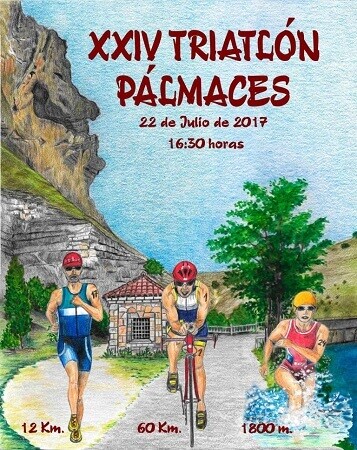 Cartel Triatlón Pálmaces 2017