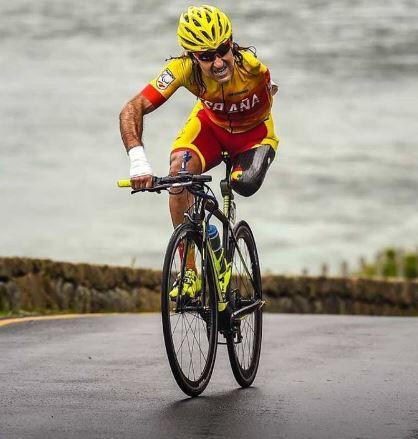 O ciclista paralímpico Juanjo Méndez