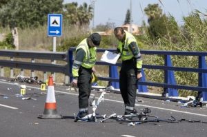 A 15 cyclist dies after being hit by a drugged truck driver