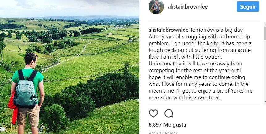 Nach der Operation von Alistair Brownlee