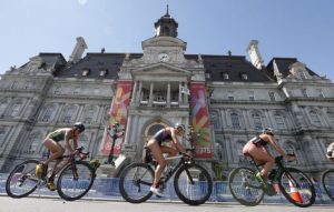 Cycliste par étapes dans les World Series à Montréal