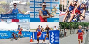 Times by segments of the Spanish triathletes in the WTS