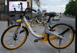Der Fahrradverleih ohne Stationen Obike ist bereits in Madrid