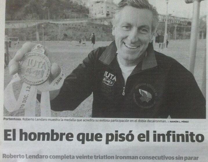 Roberto Lendaro in the newspaper