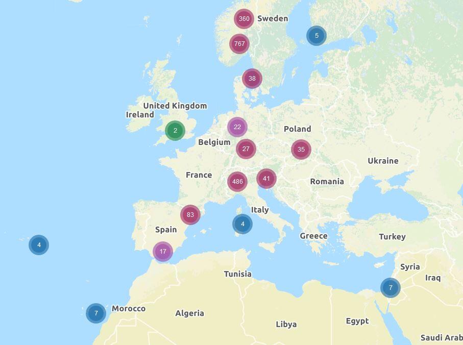 Guide des sentiers Routes Europe