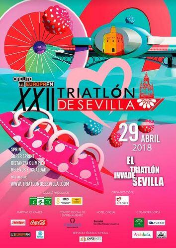 Cartel oficial Triatlón Sevilla 2018