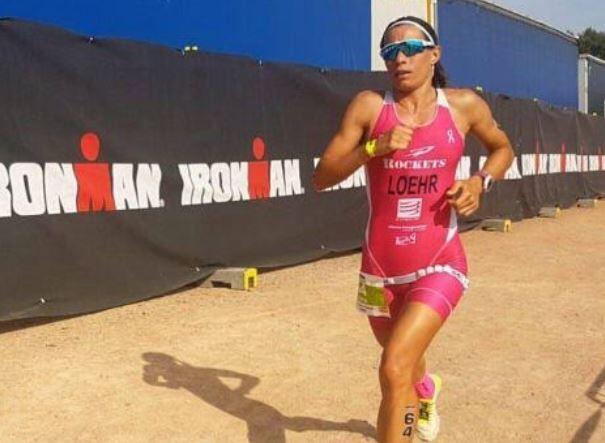 Sara Loerh a competir no Ironman 703 Cascais