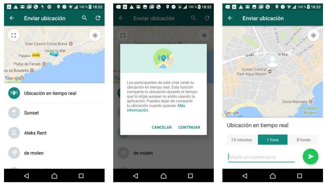 Compartilhar localização Whatsapp em tempo real