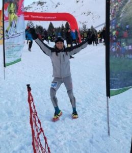 Triatleta Alba Reguillo Campeão de Corrida de Neve da Espanha