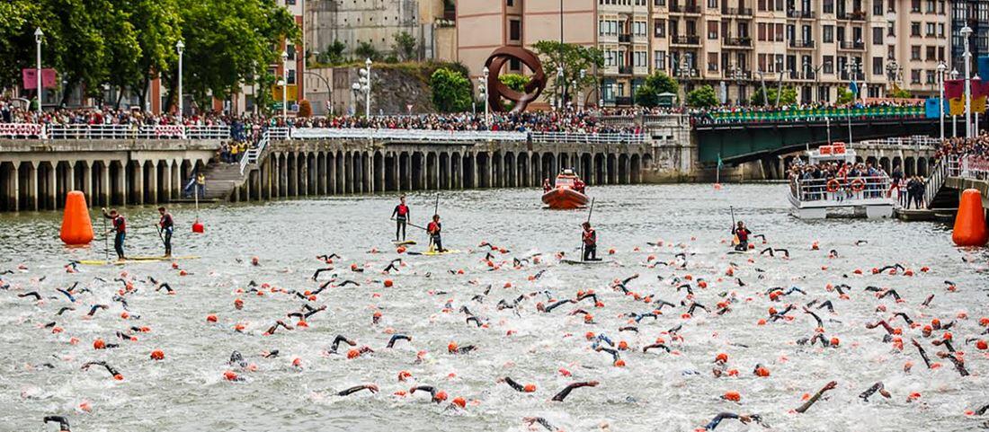 L'estuaire de Bilbao au Triathlon de Bilbao