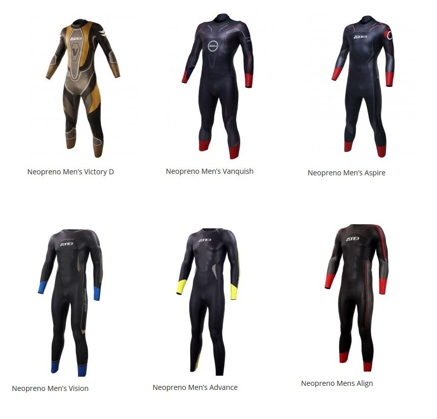 Gama modelos neoprenos triatlon Zone3