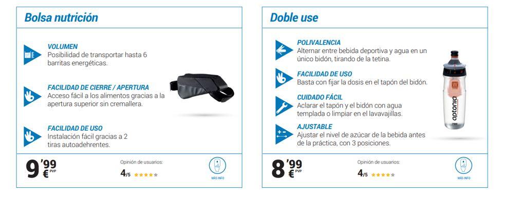 Garrafa e bolsa de nutrição para triatlo decatlo