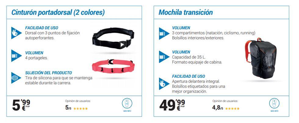 Portadorsal y mochila especifica triatlon Decathlon 