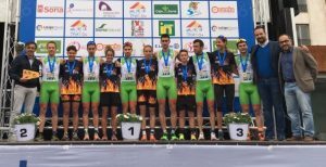 Devils Rivas et Ascentium Araba Tri, Champions d'Espagne du Duathlon Contre-la-Montre 2018 Teams à Soria