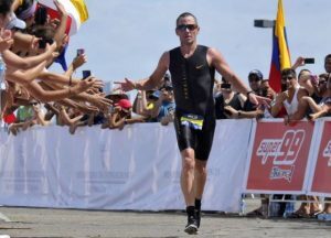 April Fool arrives at the triathlon with Lance Amstrong