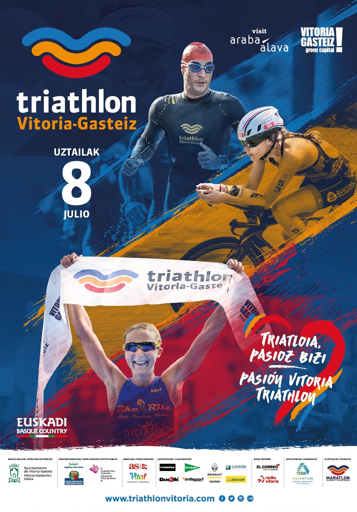 Affiche officielle Triathlon Vitoria 2018