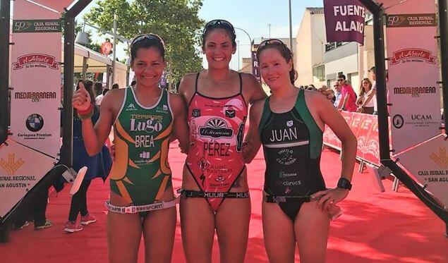 Podium femenino Triatlón Fuente Alamo 2018