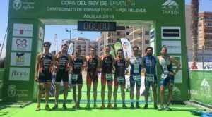 Dupla da cidade de Lugo Fluvial no Campeonato Espanhol de Triatlo de Revezamento