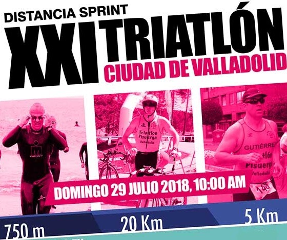 Poster del triathlon della città di Valladolid