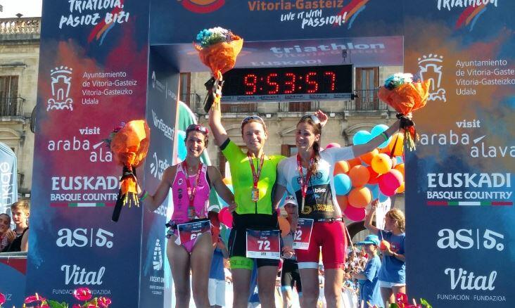 Podium femmes Triathlon Vitoria 2018