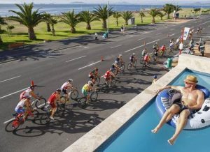 The set-up or tapering to compete in triathlon