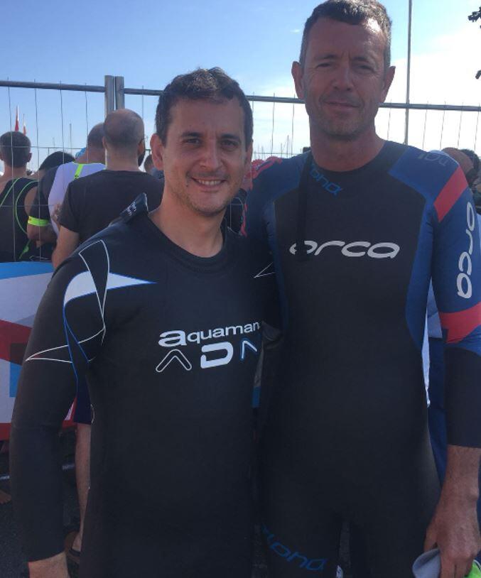 Antonio y José María del club triatlón San Jorge España