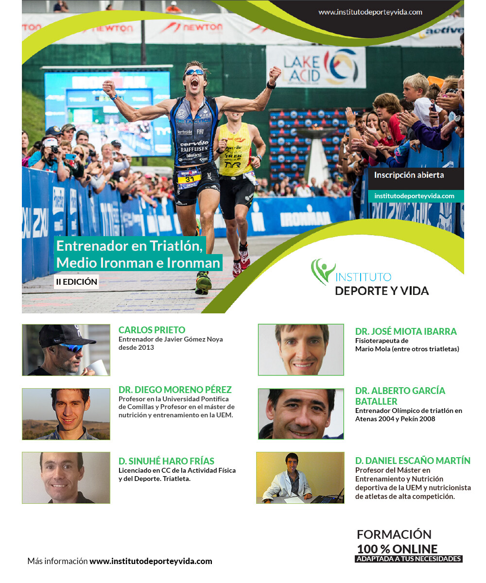 Cartel del Curso de Entrenador para Triatlón, Medio Ironman y Ironman