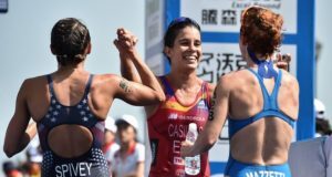 Miriam Casillas, Zehnte im Sarasota World Cup, der zum Duathlon wurde