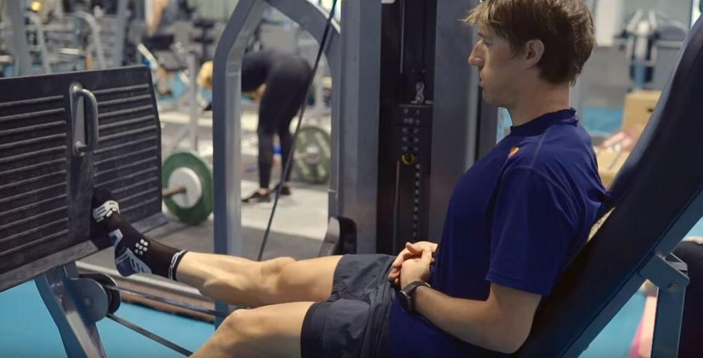 Sebastian Kienle en el gimnasio